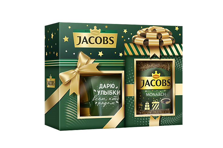 Подарочный набор «Jacobs Monarсh» кофе натуральный растворимый + чашка, 95 г