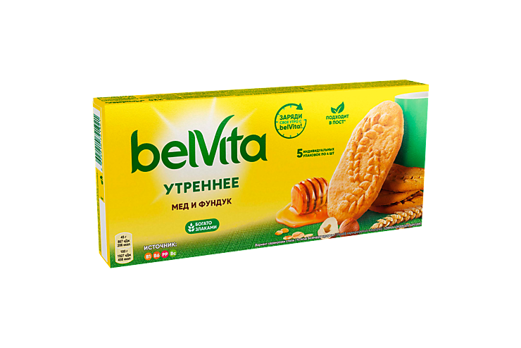 Печенье «BelVita» «Утреннее», мёд-фундук, 225 г