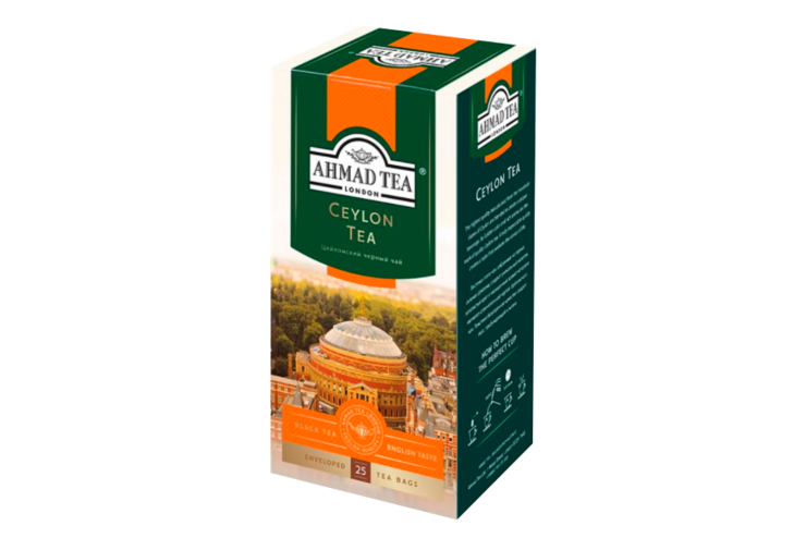 Черный чай «Ahmad Tea» Цейлонский, 25 пакетиков Черный чай «Ahmad Tea» Цейлонский, 25 пакетиков