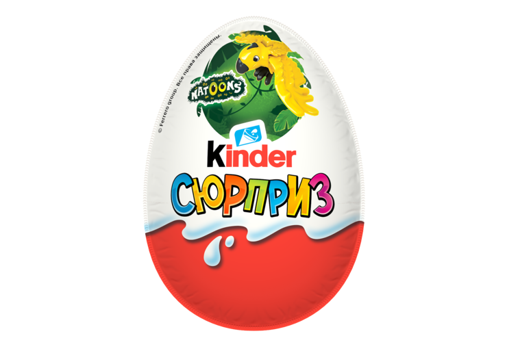 Яйцо шоколадное «Kinder Сюрприз» «Natoons» и др., 20 г Яйцо шоколадное «Kinder Сюрприз» «Natoons» и др., 20 г