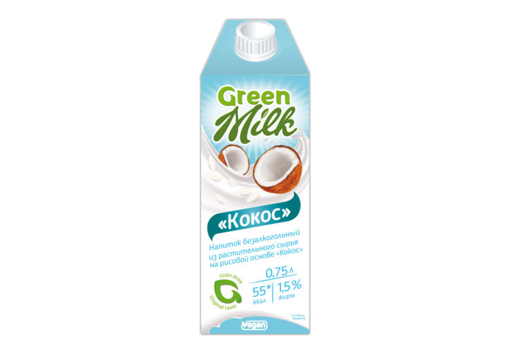 Растительный напиток «GreenMilk» Кокос, 750 мл – купить по приятной ...