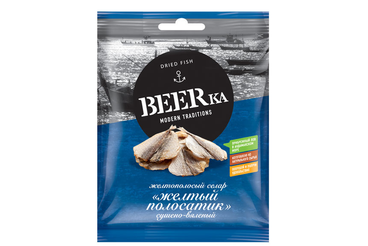 «Beerka», жёлтый полосатик сушёно-вяленый, 25 г «Beerka», жёлтый полосатик сушёно-вяленый, 25 г
