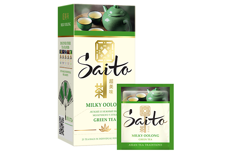 Чай зеленый «Saito» Milky Oolong, 25 пакетиков