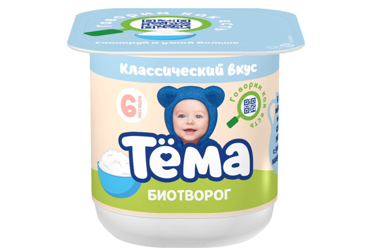 Биотворог 5% «Тёма» классический, 100 г Биотворог 5% «Тёма» классический, 100 г