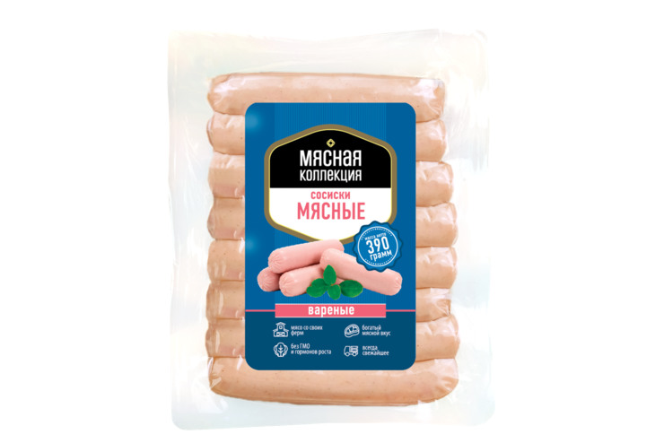 Сосиски «Мясная коллекция» Мясные, 390 г Сосиски «Мясная коллекция» Мясные, 390 г