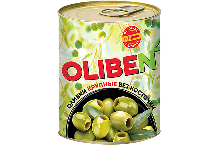 «OLIBEN», оливки крупные без косточки, 270 г