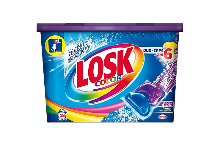 Капсулы для стирки «Losk» Color, 18шт