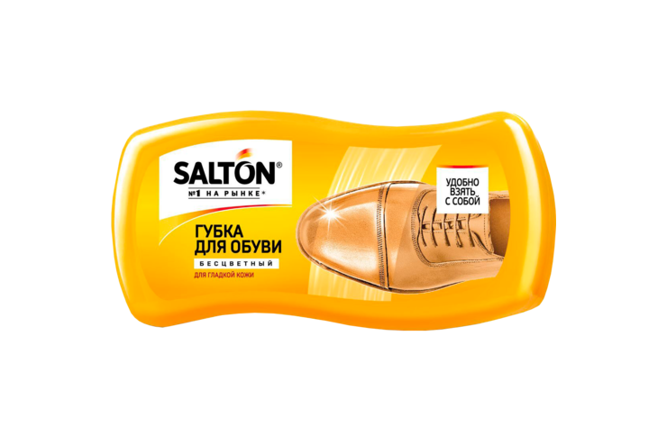Губка «Salton» для обуви из гладкой кожи, бесцветная Губка «Salton» для обуви из гладкой кожи, бесцветная