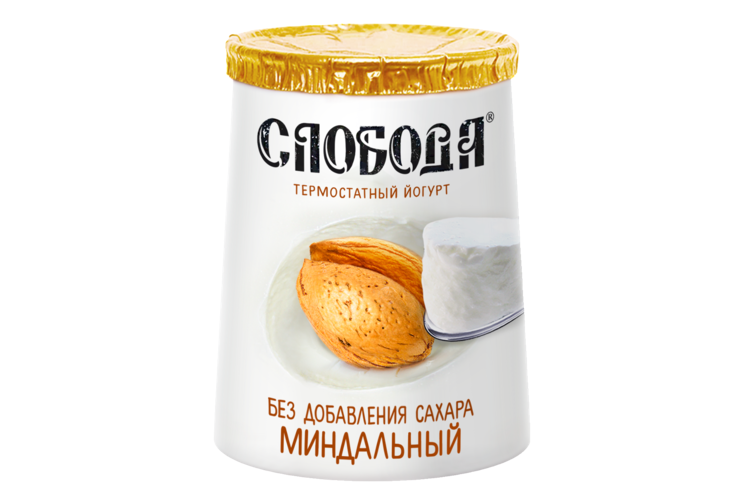 Биойогурт термостатный 2% «Слобода» Миндаль, 150 г Биойогурт термостатный 2% «Слобода» Миндаль, 150 г