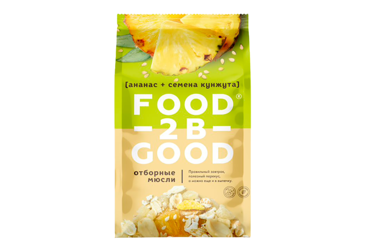 Мюсли «Foodtobegood» Ананас и семена кунжута, 250 г Мюсли «Foodtobegood» Ананас и семена кунжута, 250 г