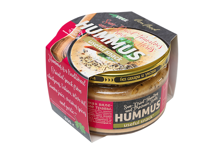 Хумус «Полезные продукты» Вяленые помидоры и прованские травы, 200 г