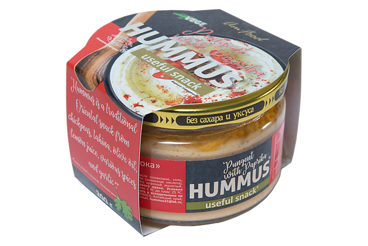 Хумус «Полезные продукты» острый с паприкой, 200 г