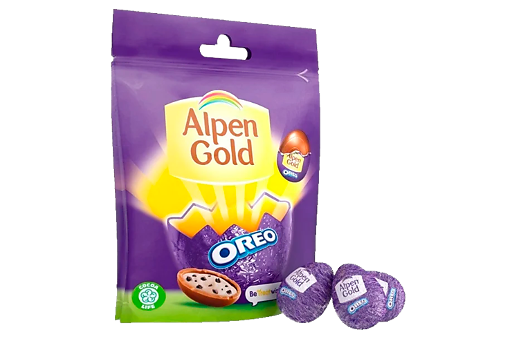 Конфеты «Alpen Gold» в форме яйца с начинкой со вкусом Oreo, 72 г