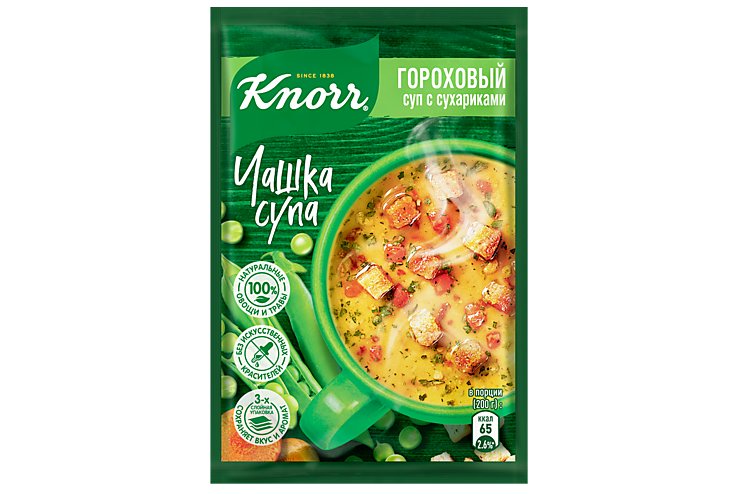 Суп Гороховый «Knorr Чашка супа» с сухариками, 21 г