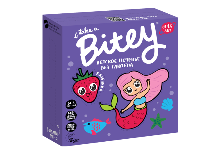 Печенье безглютеновое «Take a Bite» Клубника, 125 г Печенье безглютеновое «Take a Bite» Клубника, 125 г
