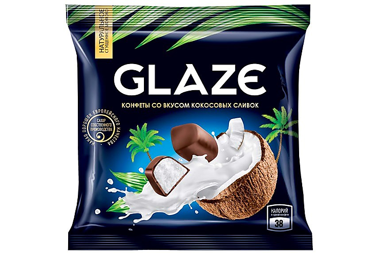 Конфета «Глэйс» со вкусом кокосовых сливок (упаковка 0,5 кг)
