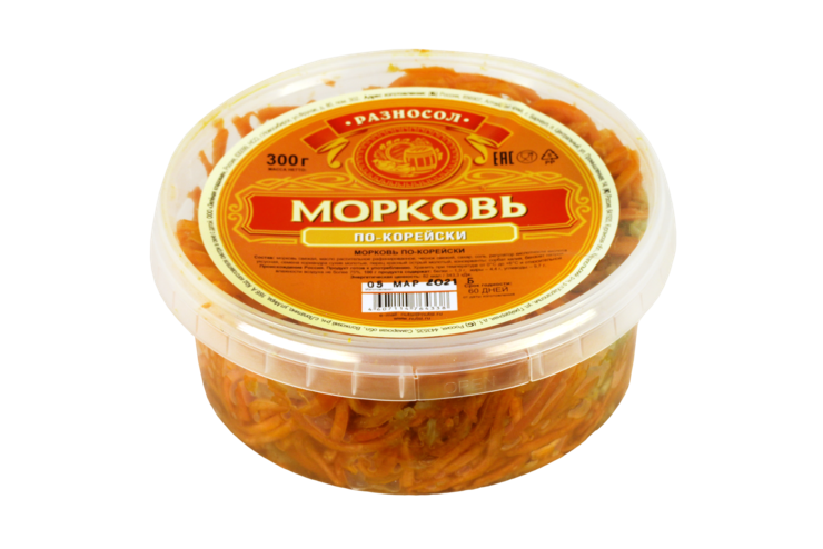 Морковь по-корейски «Разносол», 300 г Морковь по-корейски «Разносол», 300 г