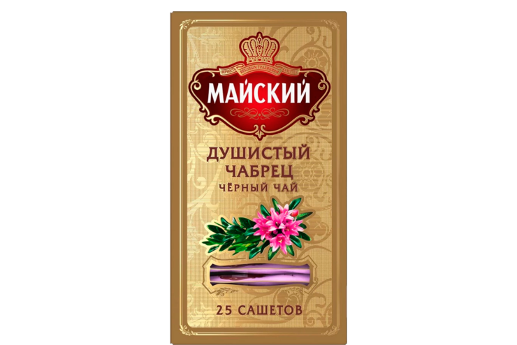 Чай черный «Майский» Душистый Чабрец, 25 пакетиков Чай черный «Майский» Душистый Чабрец, 25 пакетиков