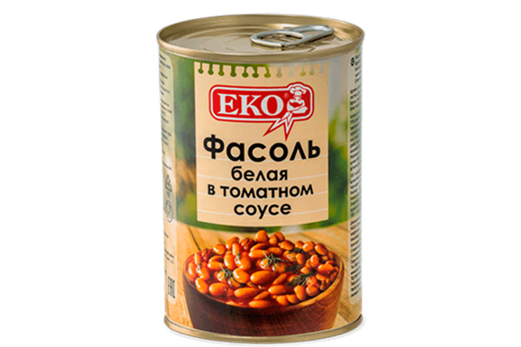 Фасоль белая «EKO» в томатном соусе, 400 г Фасоль белая «EKO» в томатном соусе, 400 г