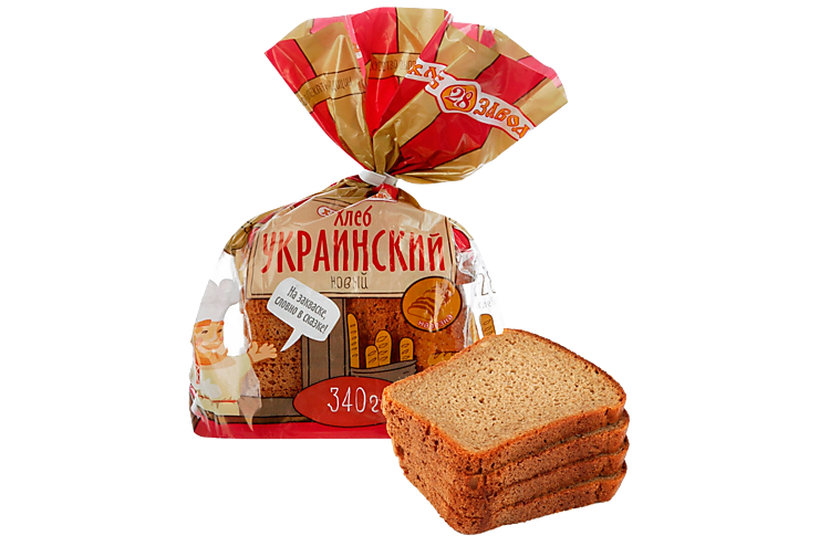 Хлеб «Хлебозавод №28» Украинский новый, в нарезке, 340 г