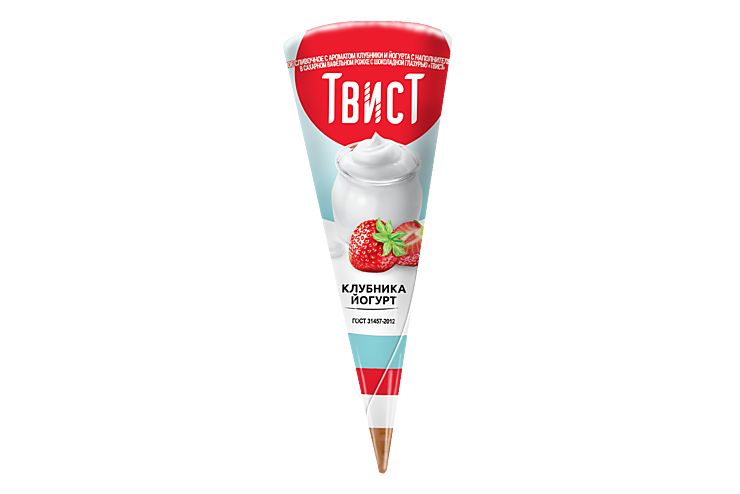 Мороженое «Твист» Клубника и йогурт, 73 г