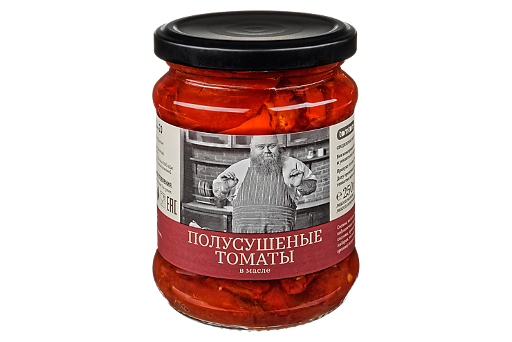 Полусушеные томаты «Tomtom» в масле, 250 г