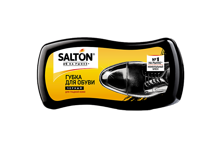 Губка «Salton» для обуви из гладкой кожи, черная