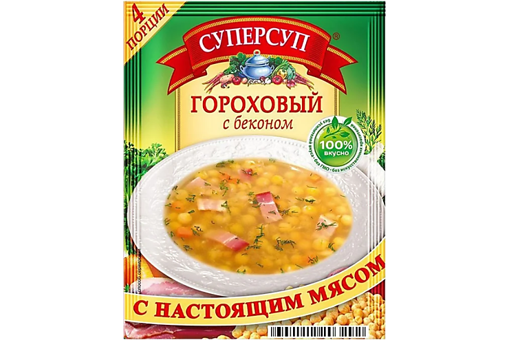 Суп варочный «СУПЕРСУП» гороховый с беконом, 70 г