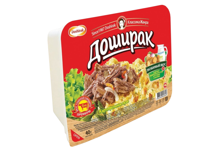 Пюре картофельное «Доширак» со вкусом тушенки, 40 г Пюре картофельное «Доширак» со вкусом тушенки, 40 г