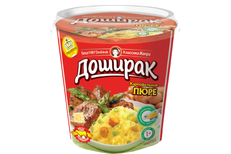 Пюре картофельное «Доширак» со вкусом говядины, 52 г Пюре картофельное «Доширак» со вкусом говядины, 52 г