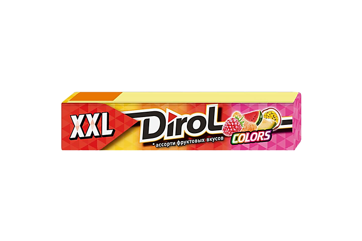 Жевательная резинка «Dirol Colors» XXL, фруктовое ассорти, 19 г