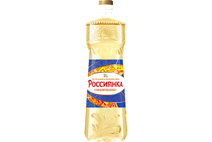 Масло подсолнечное «Россиянка» рафинированное дезодорированное, 1 л