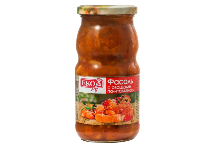 Фасоль «EKO» с овощами по-итальянски, 510 г Фасоль «EKO» с овощами по-итальянски, 510 г