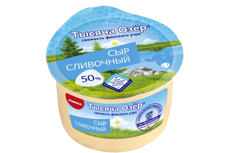 Сыр 50% «Тысяча озер» Сливочный, 360 г Сыр 50% «Тысяча озер» Сливочный, 360 г