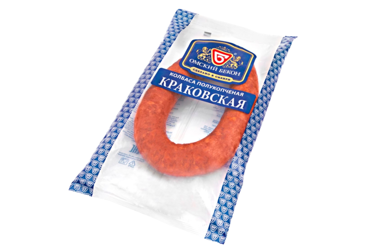 Колбаса «Омский бекон» Краковская, 0,3 - 0,5 кг Колбаса «Омский бекон» Краковская, 0,3 - 0,5 кг