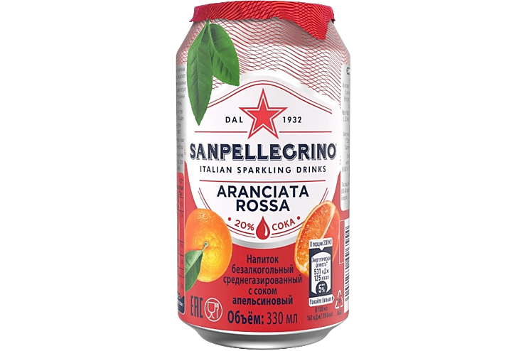 Напиток газированный «Sanpellegrino» с соком красного апельсина, 330 мл