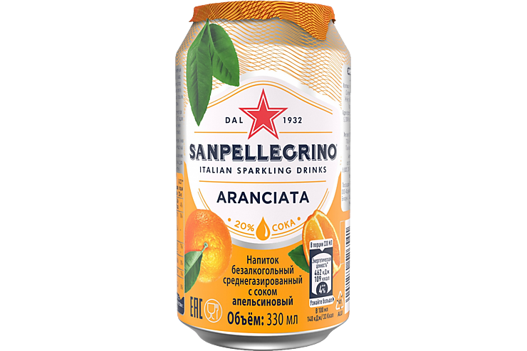 Напиток газированный «Sanpellegrino» с соком апельсина, 330 мл