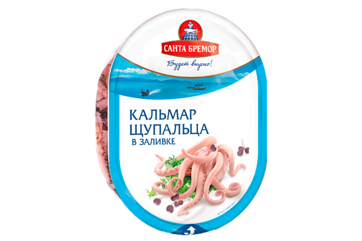 Щупальца кальмара «Санта Бремор» в заливке, 180 г Щупальца кальмара «Санта Бремор» в заливке, 180 г