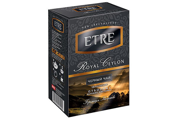 «ETRE», royal Ceylon чай черный цейлонский отборный крупнолистовой, 100 г