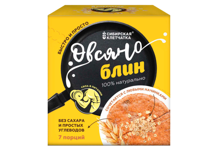 Овсяноблин «Сибирская клетчатка» мукомольно-крупяная смесь, 7 порций х, 40 г Овсяноблин «Сибирская клетчатка» мукомольно-крупяная смесь, 7 порций х, 40 г