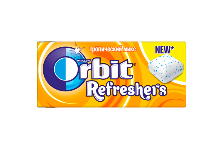 Жевательная резинка «Orbit» Рефреш Тропический микс, 16 г Жевательная резинка «Orbit» Рефреш Тропический микс, 16 г
