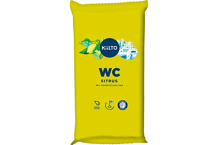 Влажные салфетки «Kiilto» для уборки туалета, цитрус, 36шт