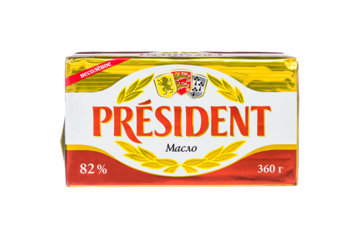 Масло сливочное 82% «PRESIDENT», 360 г Масло сливочное 82% «PRESIDENT», 360 г