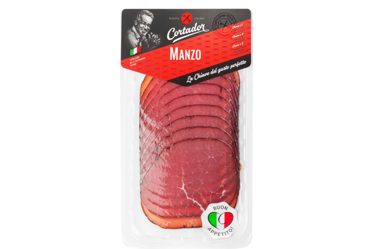 Говядина «Cortador» Manzo, сыровяленая, 80 г Говядина «Cortador» Manzo, сыровяленая, 80 г