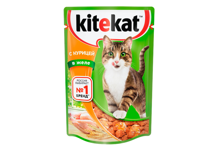 Влажный корм для кошек «Kitekat» c сочными кусочками курицы в желе, 85 г Влажный корм для кошек «Kitekat» c сочными кусочками курицы в желе, 85 г