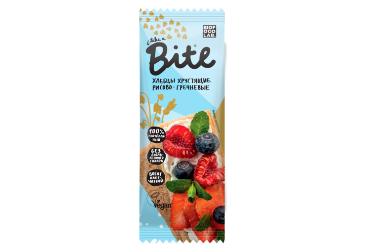 Хлебцы хрустящие «Take a Bite» рисово-гречневые, 30 г Хлебцы хрустящие «Take a Bite» рисово-гречневые, 30 г