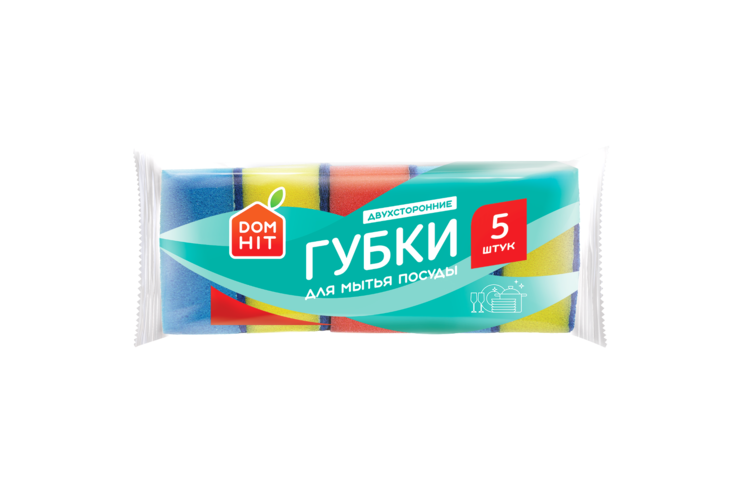 Губки для мытья посуды «DomHit» Максима, 5 шт Губки для мытья посуды «DomHit» Максима, 5 шт