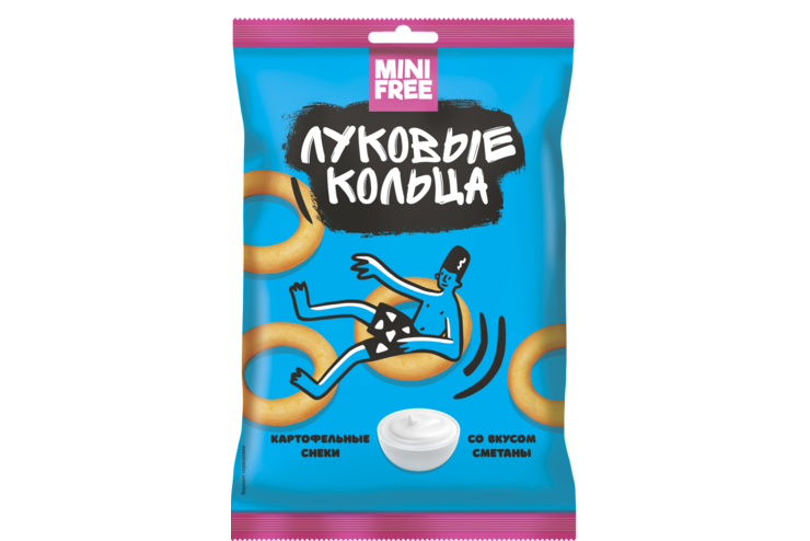 Луковые кольца «Mini Free» со вкусом сметаны, 45 г Луковые кольца «Mini Free» со вкусом сметаны, 45 г