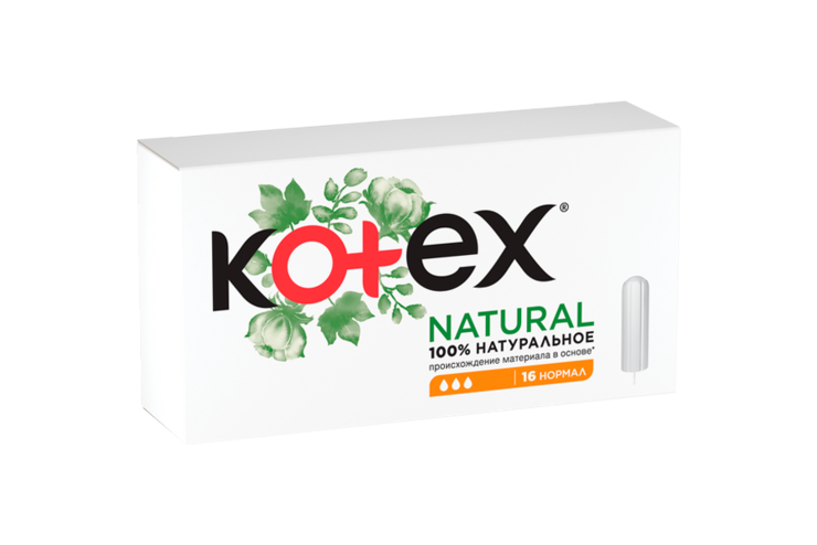 Тампоны «Kotex» Natural нормал, 16шт Тампоны «Kotex» Natural нормал, 16шт