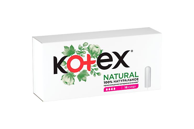 Тампоны «Kotex» Natural супер, 16шт